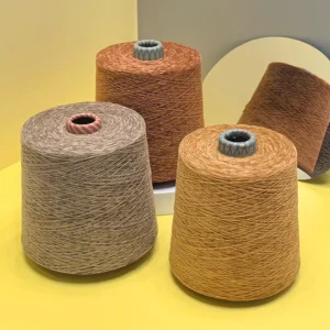 Polyester Yarn Recycled Polyester Yarn for Weaving 100% Recycled Polyester Dope Dyed Yarn 2.5NM for Weaving