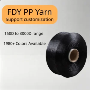 Polypropylene Yarn FDY Black Recycled Polypropylene Yarn 630D for Safety Nets and Decorative Polypropylene Yarn FDY