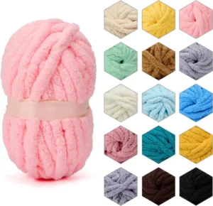 Premium Patterned Chenille Yarn for Throw Blankets