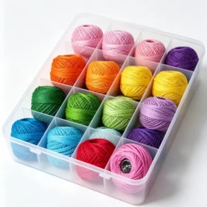 Rainbow Color 8# Pearl Crochet Thread Balls Thin Embroidery Thread Knitting Yarn DIY Handcraft Bracelet Cross Stitch Supply