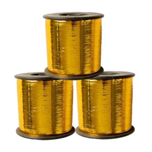 Rainbow Lurex Metallic Yarn Thread Hilo 1/32 M Type Pure Gold Metallic Yarn for Embroidery