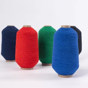 Recycled Dyed High Elastic Rubber Spandex Covered Core Spun Yarn 907575 1007575 for Knitted Socks