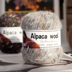 Recycled Polyester Blend Alpaca Wool Yarn High Tenacity Anti Bacteria Sustainable Anti Pilling Hand Knitting 50g