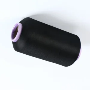 Recycled Textured Polyester Yarn 100% DTY150D Black Chenille Yarn for Knitting High Tenacity Eco Friendly AA Grade