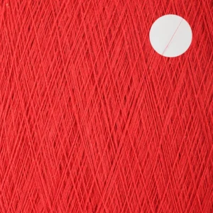 Red Blend Recycled Cotton Polyester Yarn Eco Friendly Abrasion Resistant OE Knitting Gloves Melange Thread