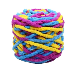 Rich Soft Warm 100% Polyester Velvet Chenille Yarn Anti Bacteria Recycled 6 7mm Diameter for Crochet Yarn