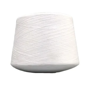 Ring Spung Yarn White 100% Polyester Sewing Thread Yarn for Weaving Label