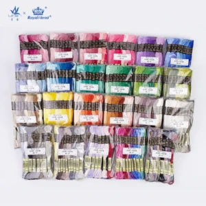 Royal 100% Cotton Cross Stitch Thread Dyed Thread to Cross and Knit 482 500 529 piece Set for Embroidery and Sewing
