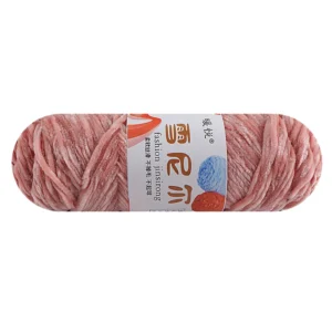 Shenier Gold Velvet Coarse Thread Hand Knitting Dyed Wool Blended Yarn Eco-Friendly Recyclable Sewing Use Light Multi Color