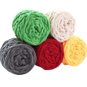 Single Strand Thick Blended Yarn OE Technics Anti Pilling Dyed Pattern Hand Knitting for Needlework Blanket Slipper Scarf Hat