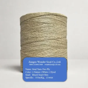 Sisal Yarn Rope Thread and Twisted Carpet Yarn Natural Fiber Material for Rug Wool Weaving and DIY Craft Supply