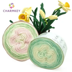 Soft 78% Cotton Fancy Yarn Dyed Gradient Yarn for Summer Knitting Weaving Sewing Baby Clothes
