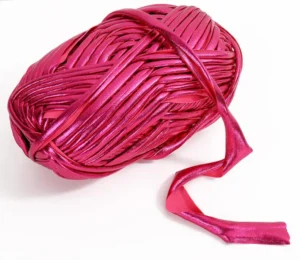 Soft Colorful Metallic Polyester Cloth Yarn for Crochet Hand Woven T Shirt Yarn for DIY Punk Style Bags