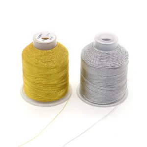 Sparkling Glitter Metallic Yarn Embroidery Sewing Thread for Embroidery Machines Cords Braids in Golden Shades