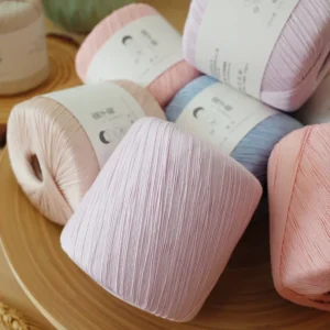 Spring and Summer New Colorful Dot Thread Silk 100% cotton Lace Crochet DIY Fine Fancy Yarn