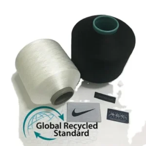 Strong China Supplier Xinglilai Recycle Pty Plastic Yarn GRS Polyester Regenerated Recycled Yarn for Weaving Ribbon Label