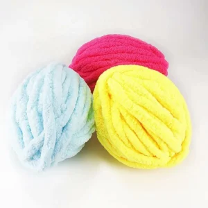 Super Bright 100% Fancy Dyed Ice Bar Polyester Dyed Spun Crochet Yarn