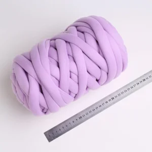 Super Chunky Knit Cotton Tube Yarn Anti Pilling Machine Washable Soft Arm Knitting Fancy Polyester Material