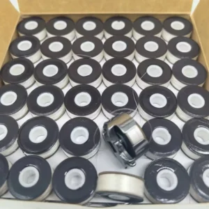 Super Quality 75D 2 100% Polyester L Type Magnetic Side Embroidery Pre Wound Bobbins Thread 144 Bobbins Per Box Sewing Thread