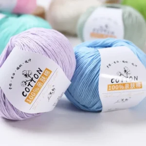 Super Soft 100% Cotton Dyed Anti Bacteria Thread 50g DIY Crochet Hand knitted Yarn for Scarf and Hat