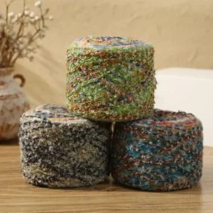 Super Soft Medium Thickness Gradient Oil Painting Mohair Wool Boucle Yarn Hand Knitted Sweater Fancy Yarn Ball for Knitting