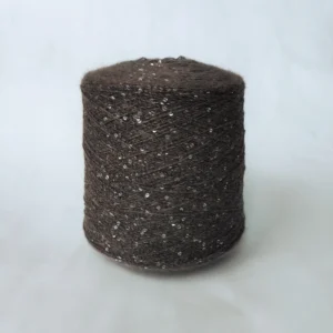 Superfine Alpaca Merino Sequin Yarn 165m 50g Fingering Weight Cone Bobbin Yarn for Hand Knitting Crochet Hand Woven