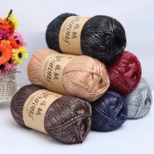 Surong Polyester Crochet Yarn Fancy Dyed Recycled Yarn for Sewing and Weaving Used for Knitting Scarves Hats Etc
