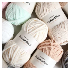 Sweet Beans 100G 5Mm Popular Selling Polyester Yarn for Floor Cushion Kennel