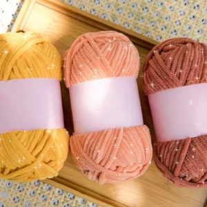 Top Fashion Sparkle Chenille Chunky Fancy Metallic Hand Knitting Yarn for Crochet