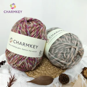 Twisted AB Threads Craft Yarn Fancy Dyed Crocheting Yarn 75%acrylic 25%wool for Hand Craft