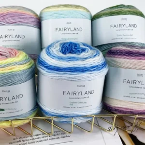 Two-Tone Gradient Dyed 100% Cotton Thick Ring Spun 26s Anti-Pilling Fancy Yarn for Hand Knitting Crochet Scarf Bag