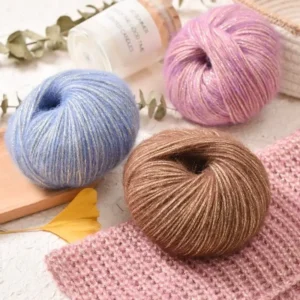 Upgraded Fancy Yarn Anti-Pilling Glitter Long Hair DIY Soft Fit Sweater Coat Scarf 100% Super Fine Mohair Yarn Hand
