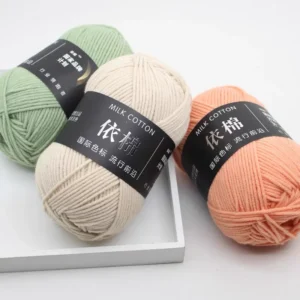 Various Colors Soft Chunky High Tenacity Raw 4ply 5ply 50g Baby Milk Cotton Yarn for Crochet Sweaters