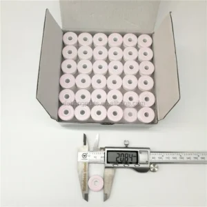 White Polyester Bobbin Thread L 75D 2 Paper Side 144pcs box Pre Wound Bobbins for Embroidery