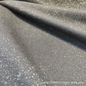 Women’s Elegant Fashion Gold Silver Metallic Fabric Yarn Dyed Silk Flash Thick Sweater Plain Knitted Stage