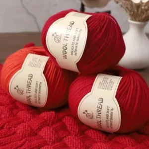 Wool Spun Yarn for Hand Knitting 4 Strand Multi Color Raw Pattern Yarn for Adult Hats & Scarves Crochet Medium Thick Yarn