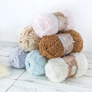 Yarn Chenille Baby Scarf Thick Hand Woven Hand Knitting OE Texturized Eco-Friendly Recyclable Coarse Fluffy 100% Polyester Dyed