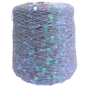 ZLWXL Brand 3MM+6MM 32s 2 Sequin Blended Yarn High Tenacity Fancy Yarn for Embroidery and Hand Knitting All in Stock